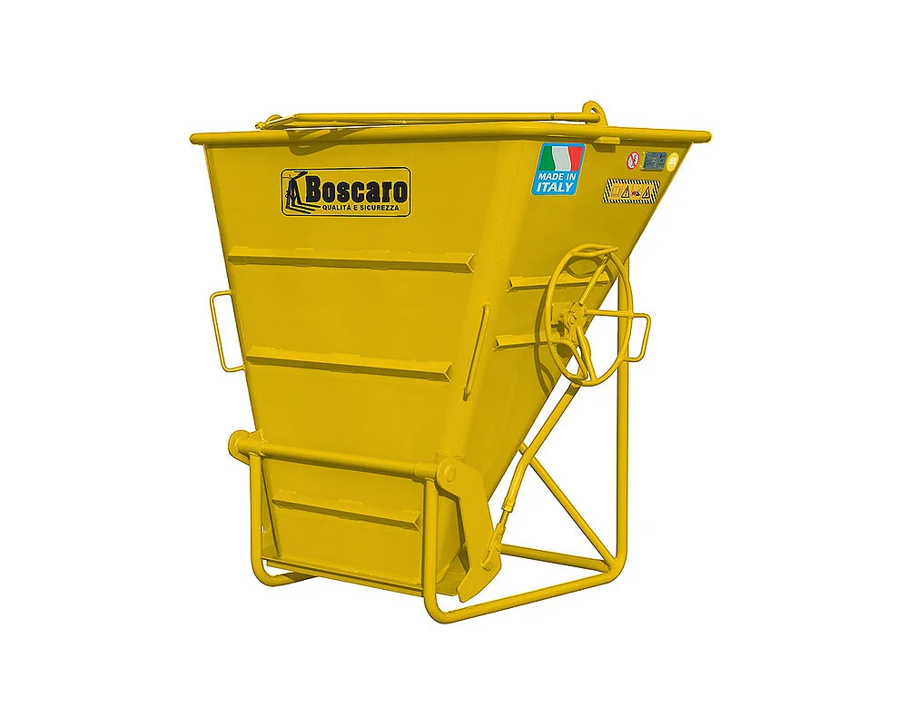 Benne à béton droite avec a vidange latéral par volant