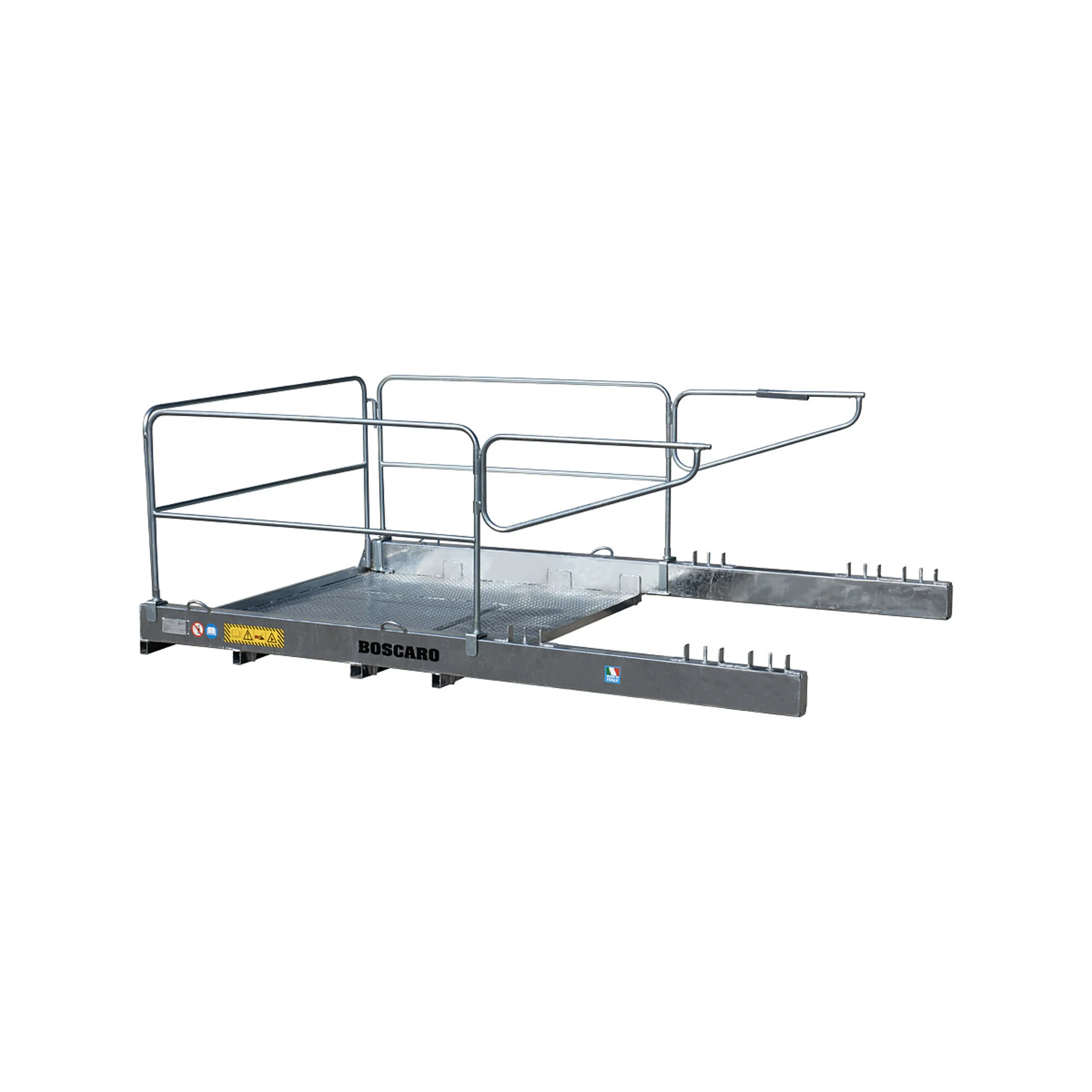 Plate-forme galvanisée de décharge pour façade